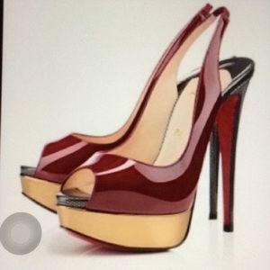 Christian Louboutin Lady Peep patent 150👠